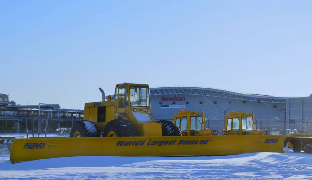 World's Largest Snow Plow at an Airport
